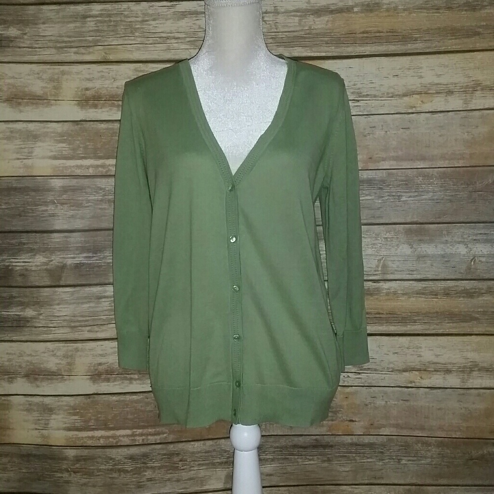 LOFT Cardigan - Spring Green NWT Trendy Cute